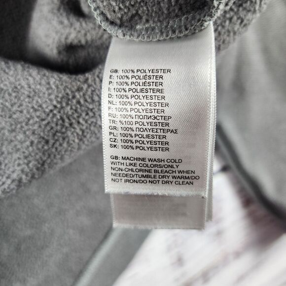 The North Face Knit Stitch Hoodie Womens Large Gray Pullover Snap Funnel Neck - Picture 5 of 10